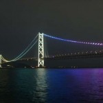 明石海峡大橋11月と12月のライトアップパターン